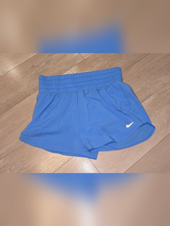 Nike Pants - Nike Women's Light Blue Running Shorts with Smocked Waistband